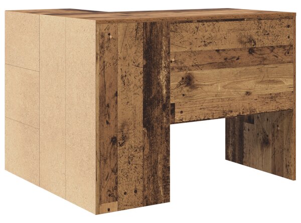 Sarokasztal Régi fa 102x88x75 cm Szerelt fa