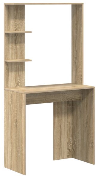 Tárolóval rendelkező íróasztal polcokkal 2 pcs Sonoma tölgy