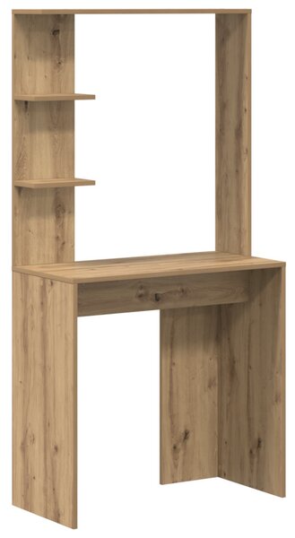 Tárolóval rendelkező íróasztal polcokkal 2 pcs kézműves tölgy