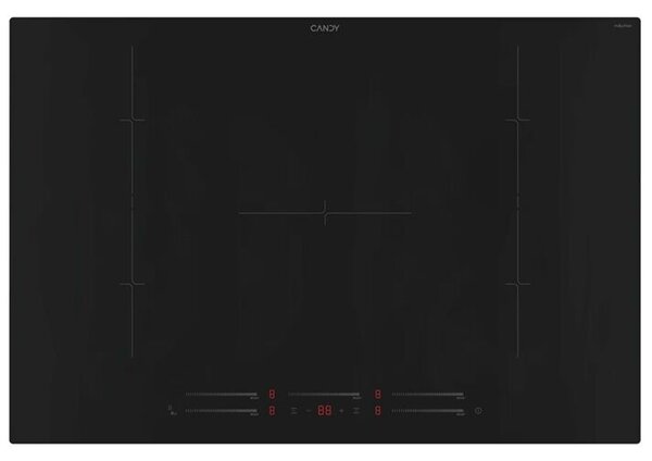 Candy CIF854MCBB Beépíthető főzőlap 77cm, 5 főzőzóna, Fekete