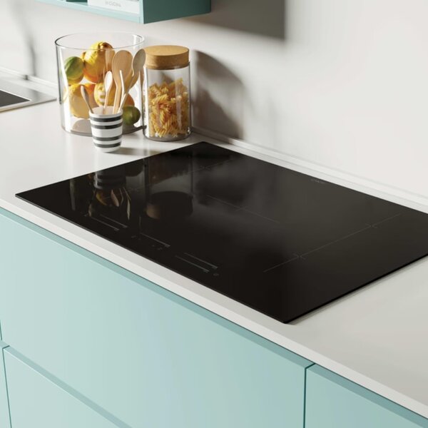 Candy CIF854MCBB Beépíthető főzőlap 77cm, 5 főzőzóna, Fekete