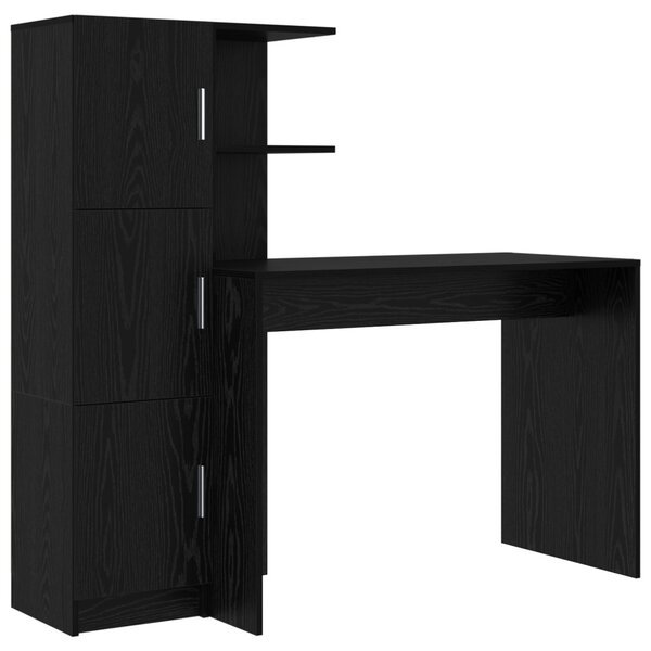 Asztal 2 pcs Fekete tölgy
