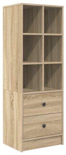Asztal fiókkal polcokkal tárolóval 2 pcs Sonoma tölgy