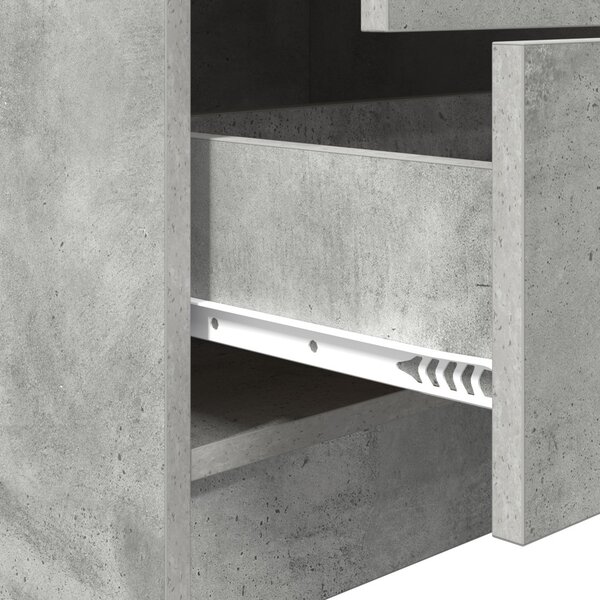 Tárolóval rendelkező íróasztal fiókkal 2 pcs Beton Szürke