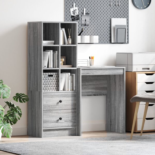 Asztal Szürke Sonoma 105,5 x 34 x 127 cm 2 db