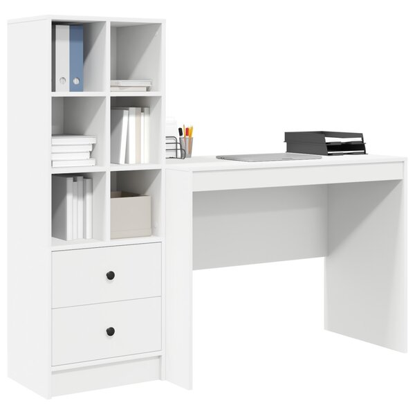 Asztal fiókkal 2 pcs Fehér