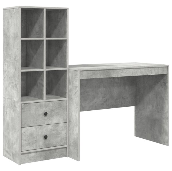 Asztal Beton Szürke 145.5 x 50 x 127 cm 2 db