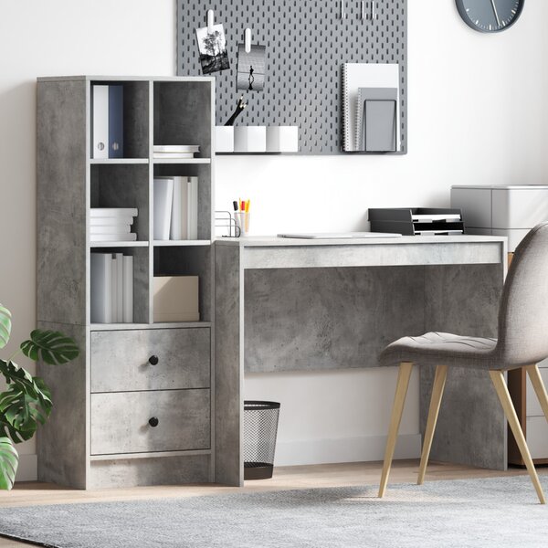 Asztal Beton Szürke 145.5 x 50 x 127 cm 2 db
