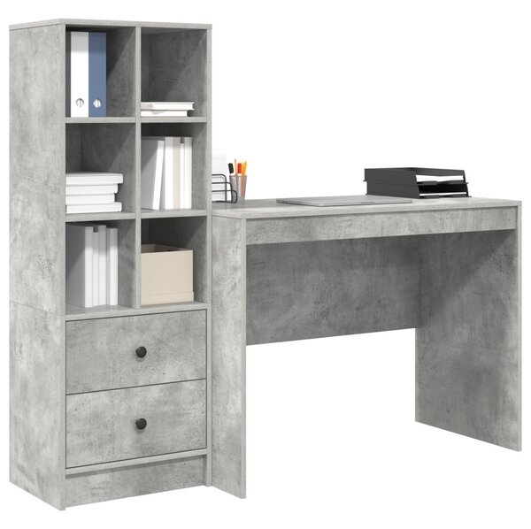Asztal Beton Szürke 145.5 x 50 x 127 cm 2 db