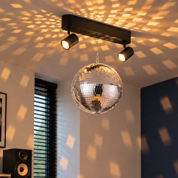 Retro függőlámpa Diszkógömb LED-del 2-lámpás távirányítóval - Discoball