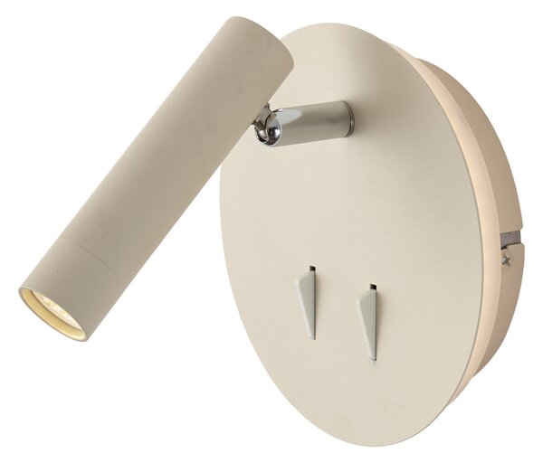 Modern fali lámpa bézs LED-del és USB-C-vel - Croft
