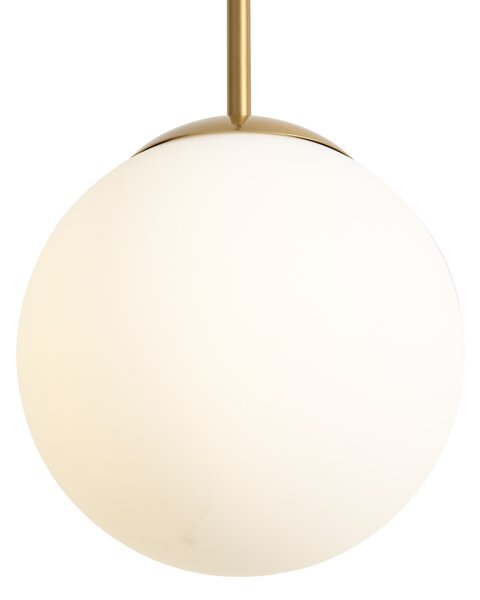 Art Deco Függőlámpa Arany opálüveggel IP44 - Flore