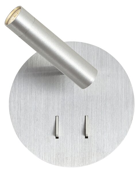 Modern acél fali lámpa beépített LED-del és USB-C-vel - Croft