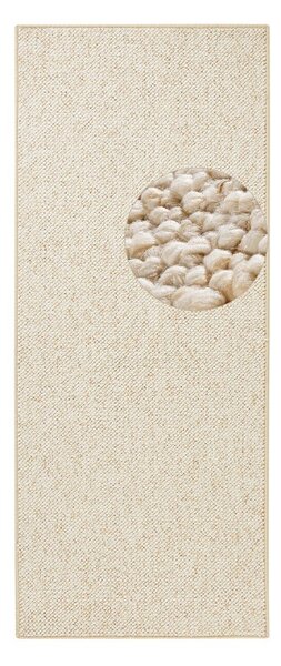 Krémszínű futószőnyeg 80x300 cm Wolly – BT Carpet