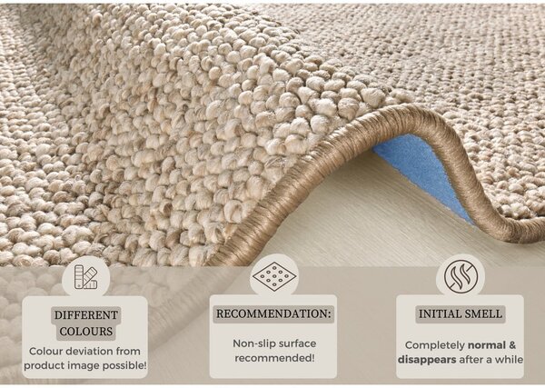 Világosbarna futószőnyeg 80x200 cm Wolly – BT Carpet