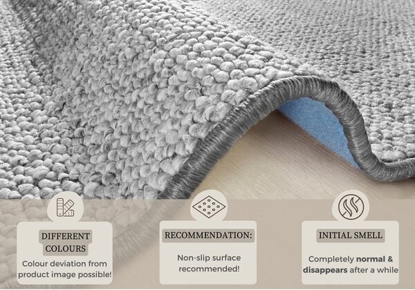 Szürke kerek szőnyeg ø 200 cm Wolly – BT Carpet