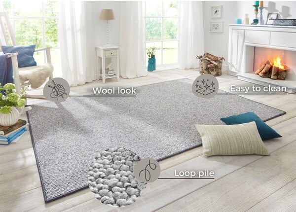 Szürke szőnyeg 60x90 cm Wolly – BT Carpet