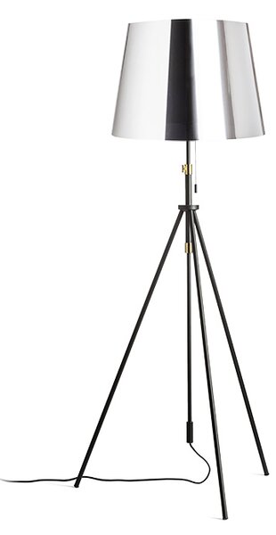 Rendl állólámpa luton/ilusion krómozott fólia fekete fém r14065