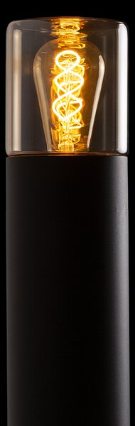 Rendl kültéri led lámpa quinn 60 fekete borostyánsárga üveg IP54 r14497