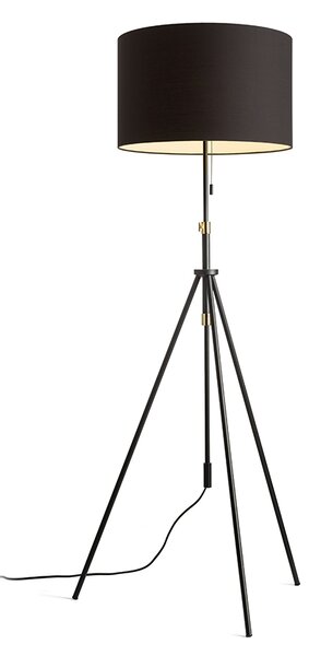 Rendl állólámpa luton/ron 55 polycotton fekete fekete fém r14068