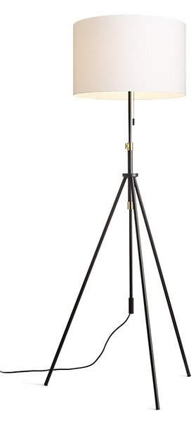 Rendl állólámpa luton/ron 55 polycotton fehér fekete fém r14067