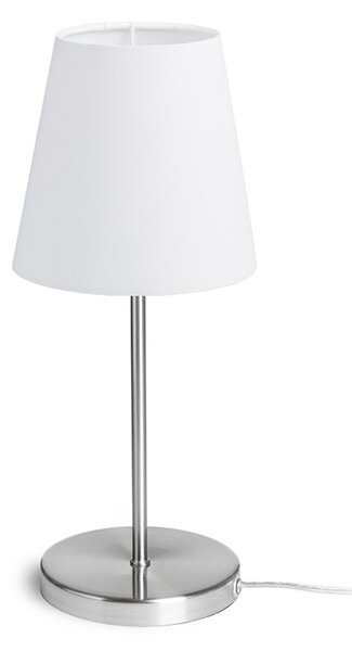 Rendl asztali lámpa nyc/conny 15/15 polycotton fehér nikkel r14048