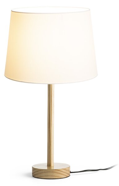 Rendl asztali lámpa maui/ambitus 30 polycotton fehér fa r14035