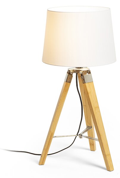 Rendl asztali lámpa alvis/ambitus 30 polycotton fehér bambusz r14041