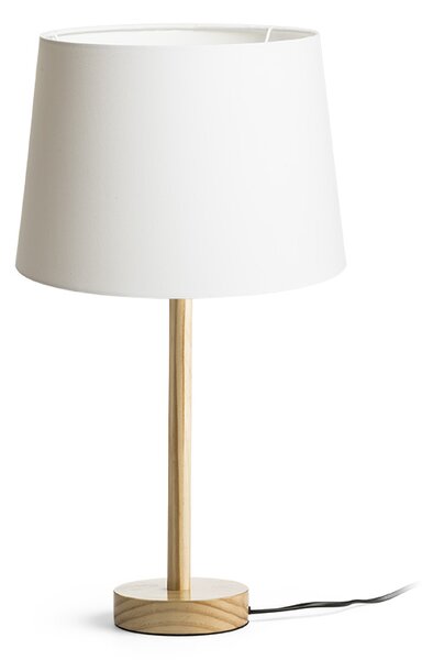 Rendl asztali lámpa maui/ambitus 30 polycotton fehér fa r14035