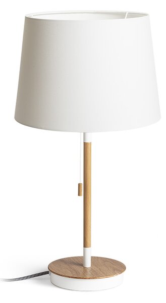 Rendl asztali lámpa keith/ambitus 30 polycotton fehér bükk r14039