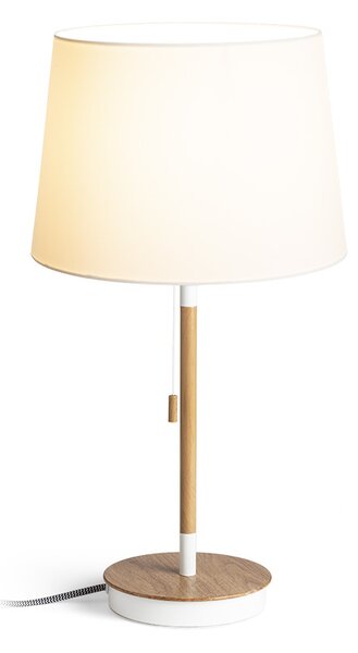 Rendl asztali lámpa keith/ambitus 30 polycotton fehér bükk r14039