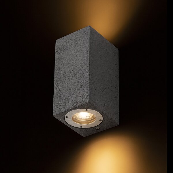 Rendl kültéri fali lámpa kane ii beton dekor sötét gránit IP65 r13794