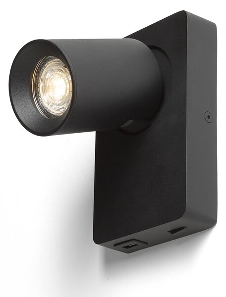 Rendl fali lámpa voltera usb fekete r13764
