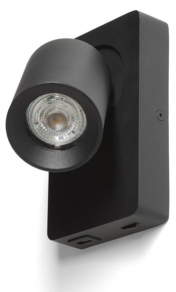 Rendl fali lámpa voltera usb fekete r13764