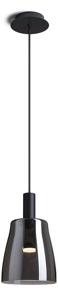 Rendl függeszték bellini m led fekete füstüveg r13652