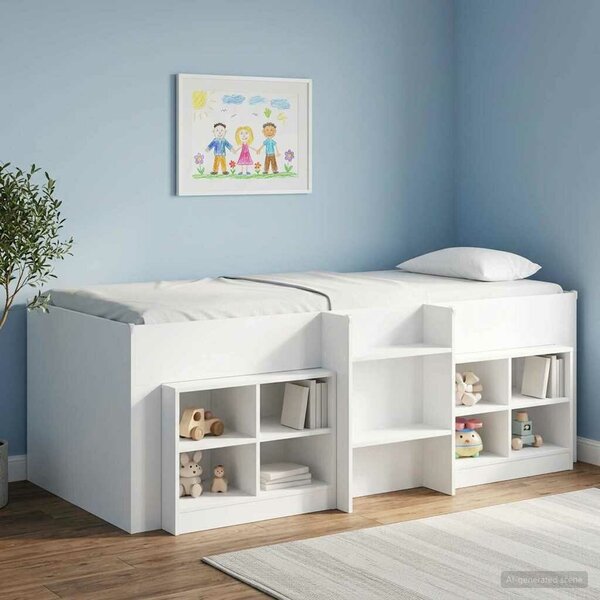 VidaXL Ágyat tartó szekrény 2 db Fehér 66 x 33 x 48 cm Szerelt Fa