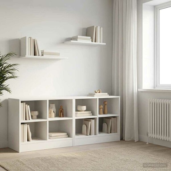VidaXL Ágyat tartó szekrény 2 db Fehér 66 x 33 x 48 cm Szerelt Fa
