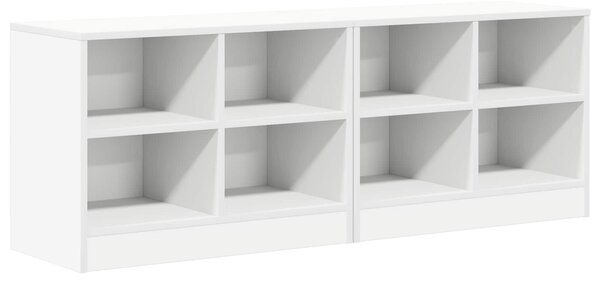 VidaXL Ágyat tartó szekrény 2 db Fehér 66 x 33 x 48 cm Szerelt Fa