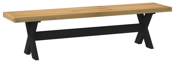 VidaXL Étkező pad NOAIN 160 x 41 x 45 cm Tömör fenyő Természetes