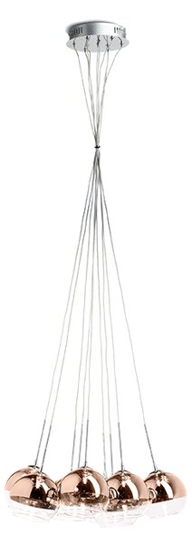 Rendl függeszték astral réz üveg átlátszó üveg r11706