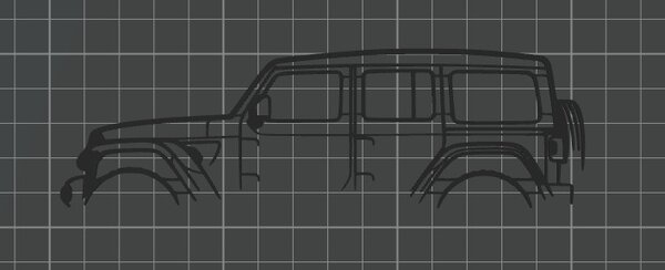 Jeep Wrangler faldekoráció