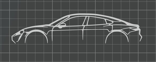 Porsche Taycan faldekoráció