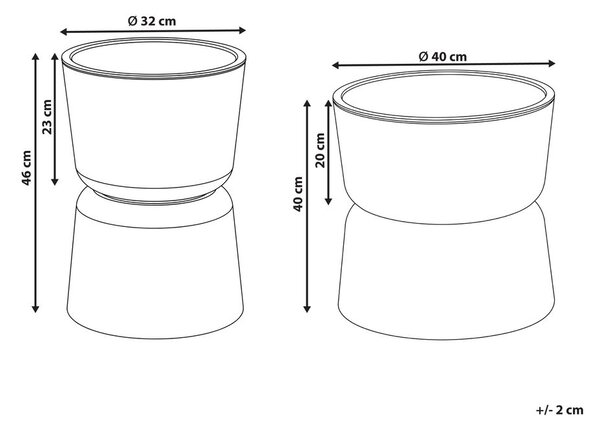 Kétdarabos kisasztal szett Ágyneműtartóval ATACAMA 32/40 cm 32/40 cm Ibolya Zöld