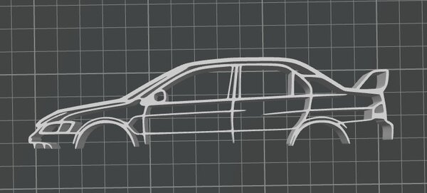 Mitsubishi Lancer Evo 9 faldekoráció