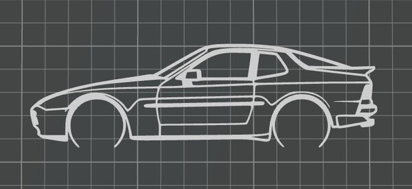 Porsche 944 faldekoráció