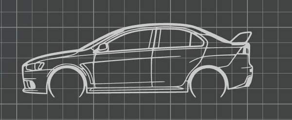 Mitsubishi Lancer Evo X faldekoráció