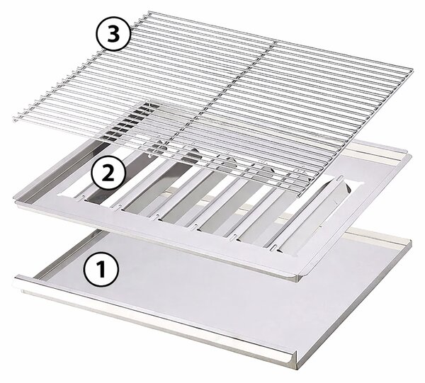 Grillrács PELVIS és RASCAL grillekhez - 3 darabos készlet