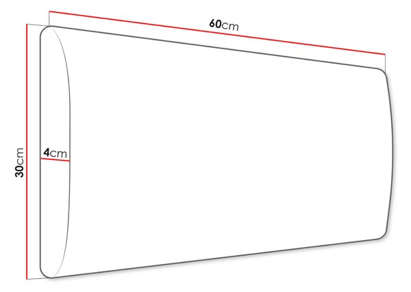 PAG kárpitozott falpanel 60x30 - szürke