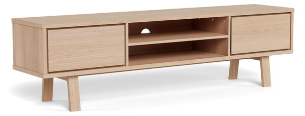 TV-állvány Norsica Levsonu 101, Természetes fa furnér, Laminált forgácslap, 50x180x40cm, Tölgy