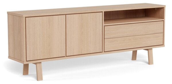Komód Norsica Levsonu 105, Természetes fa furnér, Laminált forgácslap, 75x200x40cm, Tölgy